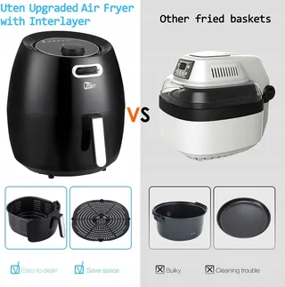 UTEN Airfryer XXL 6,5L 1800W Met Temperatuurregeling — miniatuur 5