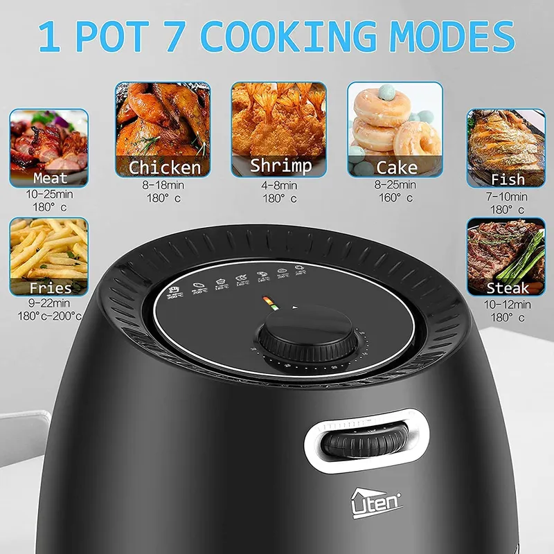UTEN Airfryer XXL 6,5L 1800W Met Temperatuurregeling — foto 3