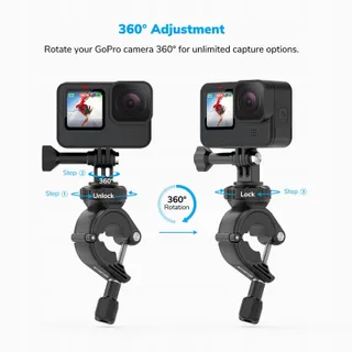 SAMETOP Fiets Motorfietshouder 360 Voor GoPro DJI Osmo — miniatuur 1