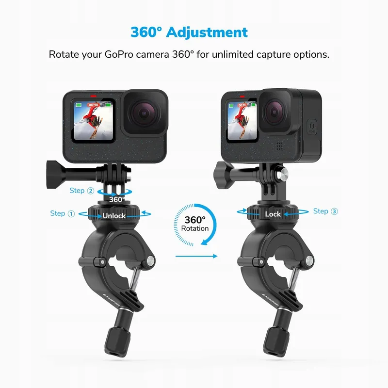 SAMETOP Fiets Motorfietshouder 360 Voor GoPro DJI Osmo — foto 1