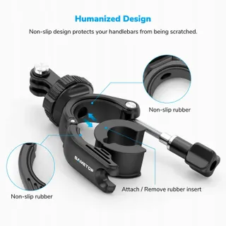 SAMETOP Fiets Motorfietshouder 360 Voor GoPro DJI Osmo — miniatuur 4