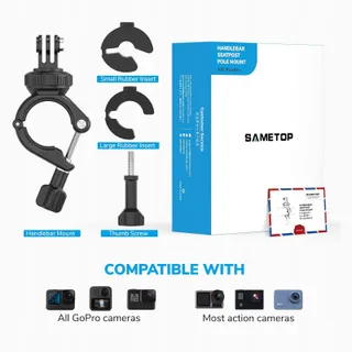 SAMETOP Fiets Motorfietshouder 360 Voor GoPro DJI Osmo — miniatuur 5