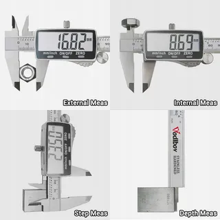 VODLBOV Digitale Schuifmaat 150mm Hoge Precisie RVS LCD — miniatuur 4