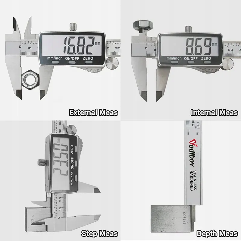VODLBOV Digitale Schuifmaat 150mm Hoge Precisie RVS LCD — foto 4