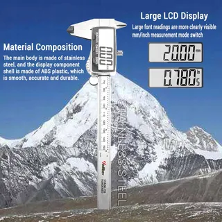 VODLBOV Digitale Schuifmaat 150mm Hoge Precisie RVS LCD — miniatuur 5