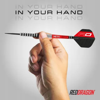 RED DRAGON Javelin Black Series Steeldarts Set 24g Flights Schachten — miniatuur 5