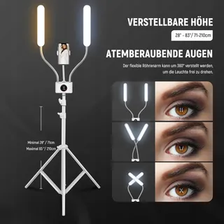 NEEWER LED Beautylicht met Telefoonhouder Make-up Set — miniatuur 7