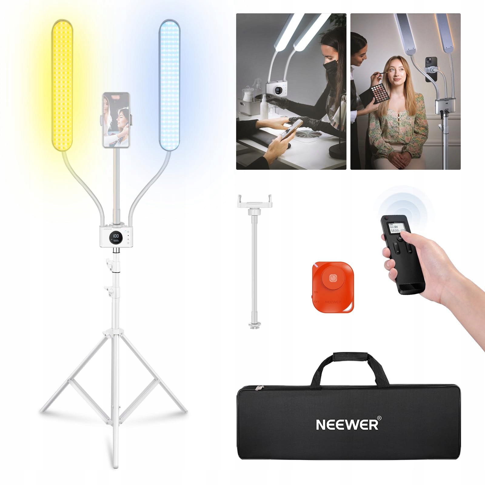 NEEWER LED Beautylicht met Telefoonhouder Make-up Set