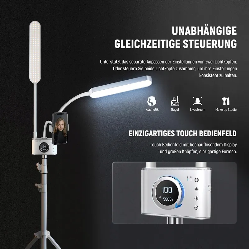 NEEWER LED Beautylicht met Telefoonhouder Make-up Set — foto 4