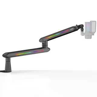 IXTECH Laag Profiel Microfoonarm RGB Bureauklem Podcast — miniatuur 2