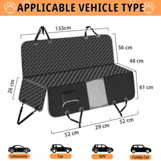 TAYGEER Waterdichte Autostoelhoes Hond SUV 145x136cm — miniatuur 2