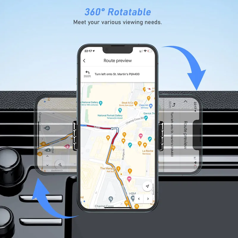 BLUKAR Autohouder Universeel 360° iPhone Galaxy Mate — foto 3