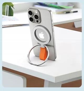 NOOMII Magnetische Ringhouder 360° iPhone Samsung Zilver — miniatuur 2