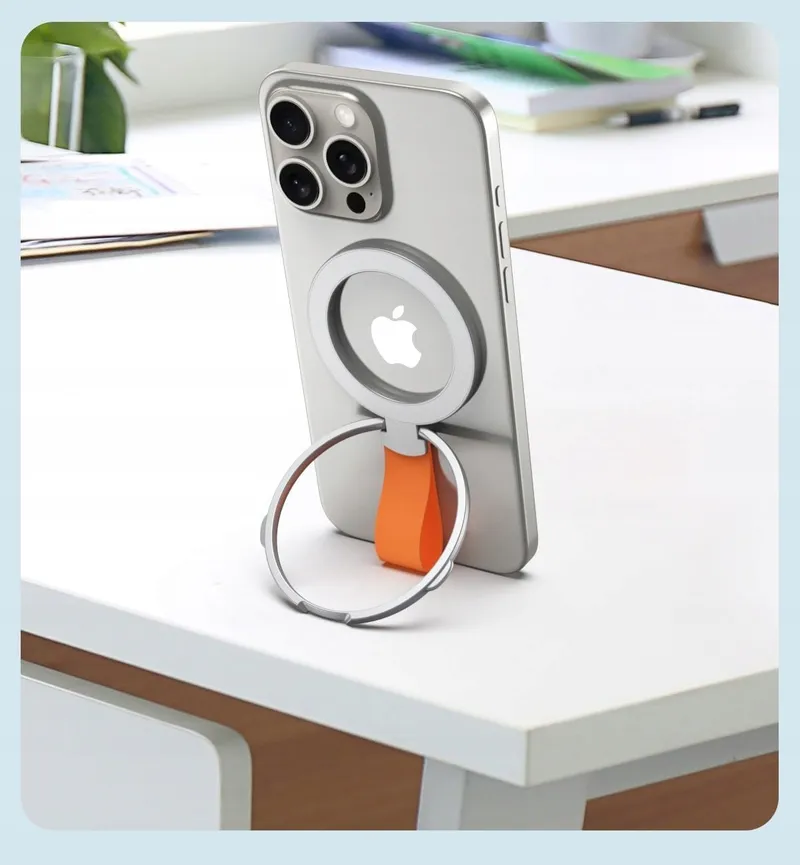 NOOMII Magnetische Ringhouder 360° iPhone Samsung Zilver — foto 2