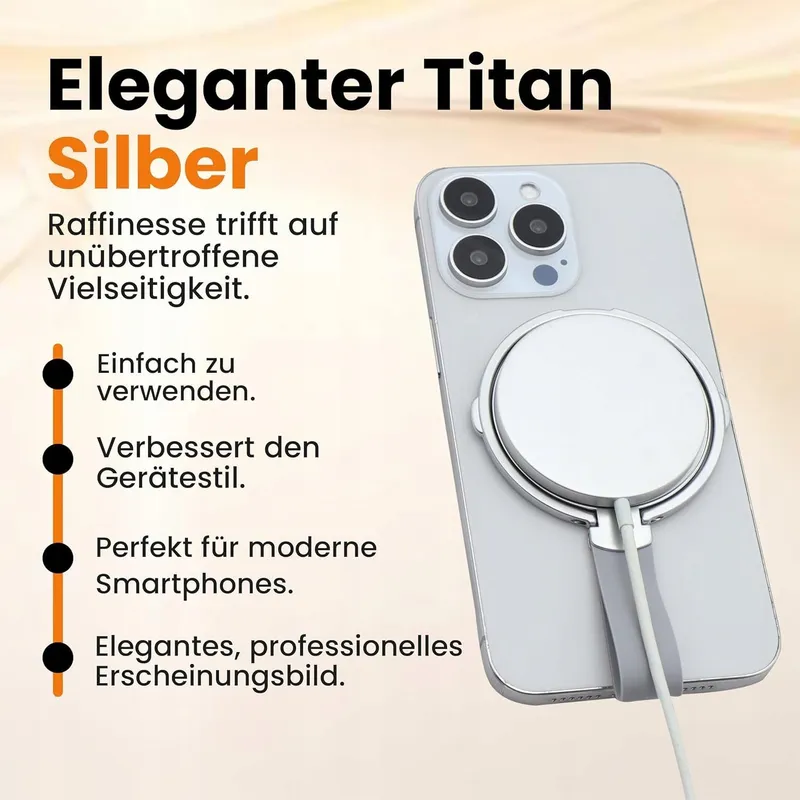 NOOMII Magnetische Ringhouder 360° iPhone Samsung Zilver — foto 8
