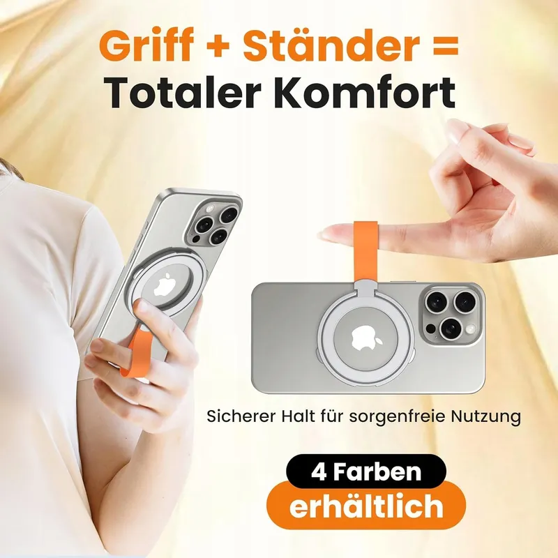 NOOMII Magnetische Ringhouder 360° iPhone Samsung Zilver — foto 7