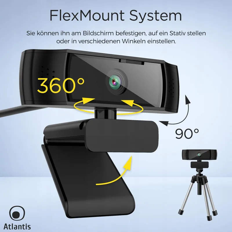 ATLANTIS Webcam 2K 5MP Autofocus Microfoon USB Videobellen — foto 8