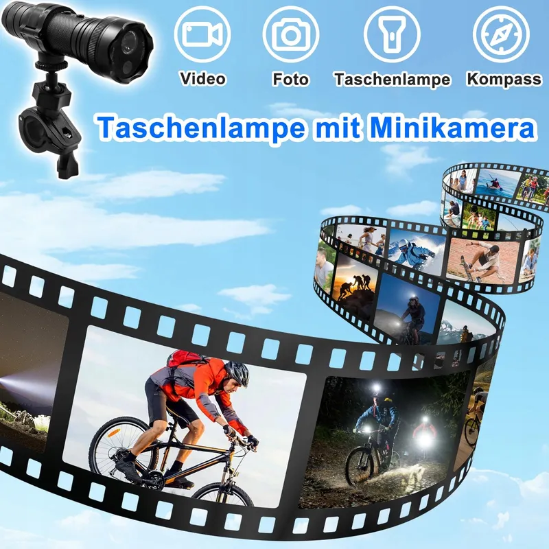 SECURALEN Actiecamera 1080P HD 120° 5 Lichtmodi 2600mAh — foto 2
