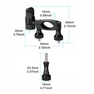 HSU Aluminium Fietshouder GoPro Hero Actiecamera 360° — miniatuur 7