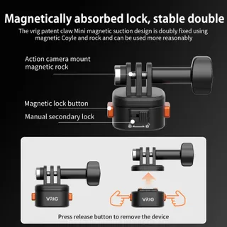 VRIG Accessoireset GoPro Hero Magnetische Snelkoppeling Adapter — miniatuur 3