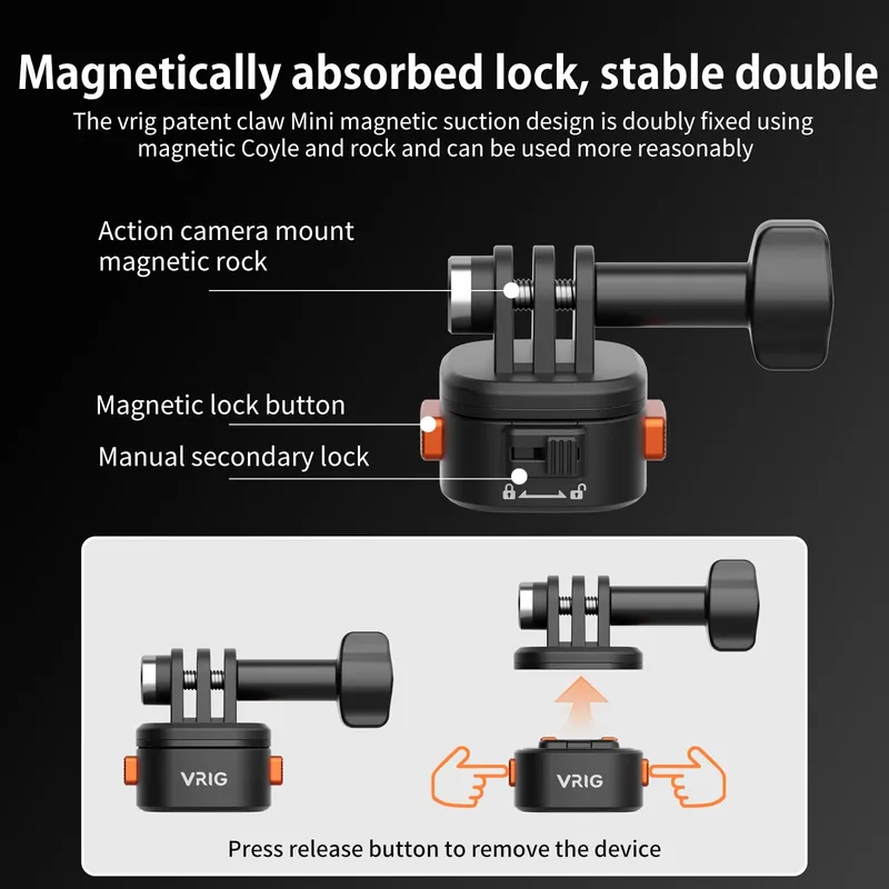 VRIG Accessoireset GoPro Hero Magnetische Snelkoppeling Adapter — foto 3