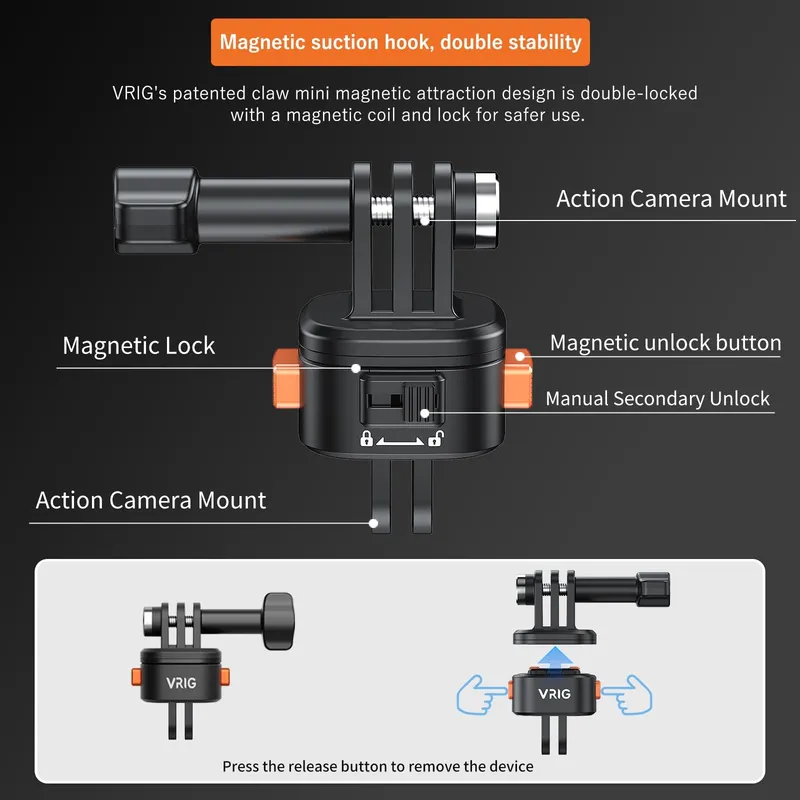 VRIG Mini Snelmontage Houder Hero 13 Actiecamera Accessoires — foto 3