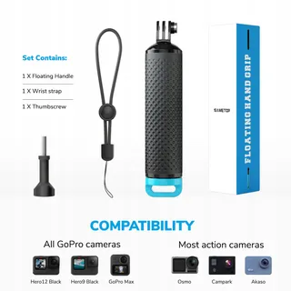 SAMETOP Drijvende Handgreep GoPro Hero DJI Osmo Blauw — miniatuur 4