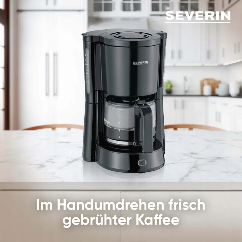 SEVERIN Koffiezetapparaat Glazen Kan Stil 10 Kopjes Zwart — foto 3