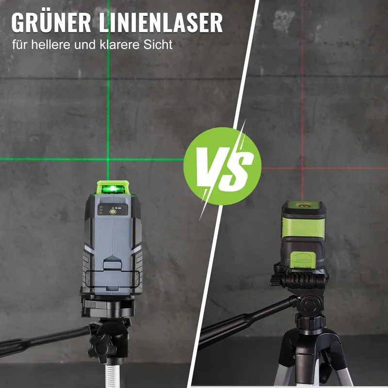WORKPRO 360 Laserwaterpas Groen Kruislijn 30m Met Statief — foto 5