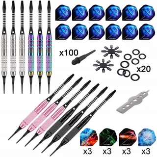 WINMAX Set 12 Darts Plastic Punten Elektronisch Dartbord 18g — miniatuur 2