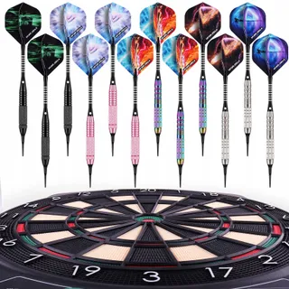 WINMAX Set 12 Darts Plastic Punten Elektronisch Dartbord 18g — miniatuur 5
