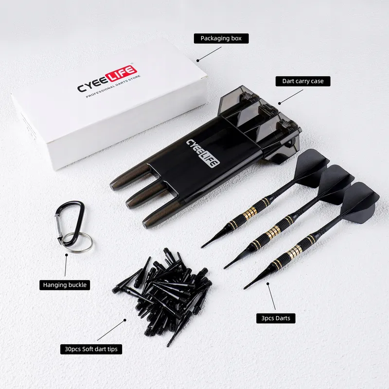 CYEE LIFE Softtip Dartset 18g 3 Stuks Elektronisch Dartbord — foto 6