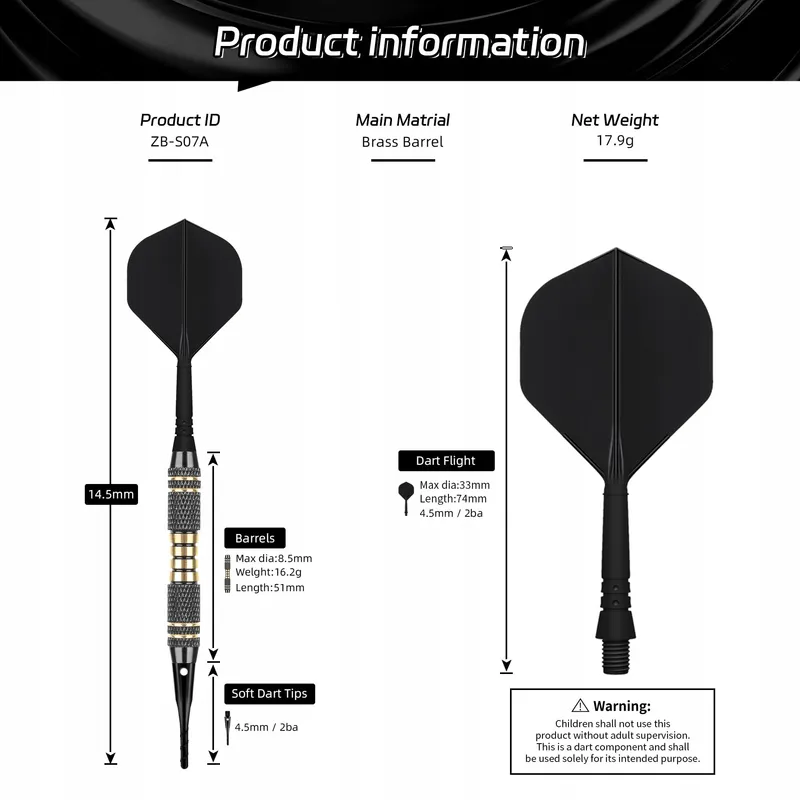 CYEE LIFE Softtip Dartset 18g 3 Stuks Elektronisch Dartbord — foto 2