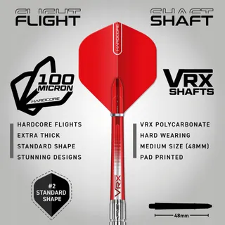RED DRAGON Hell Fire Darts 22g Wolfraam Flights Shafts — miniatuur 3