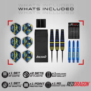 RED DRAGON Luke Humphries Coolhand Dartset 22g Flights Shafts — miniatuur 2