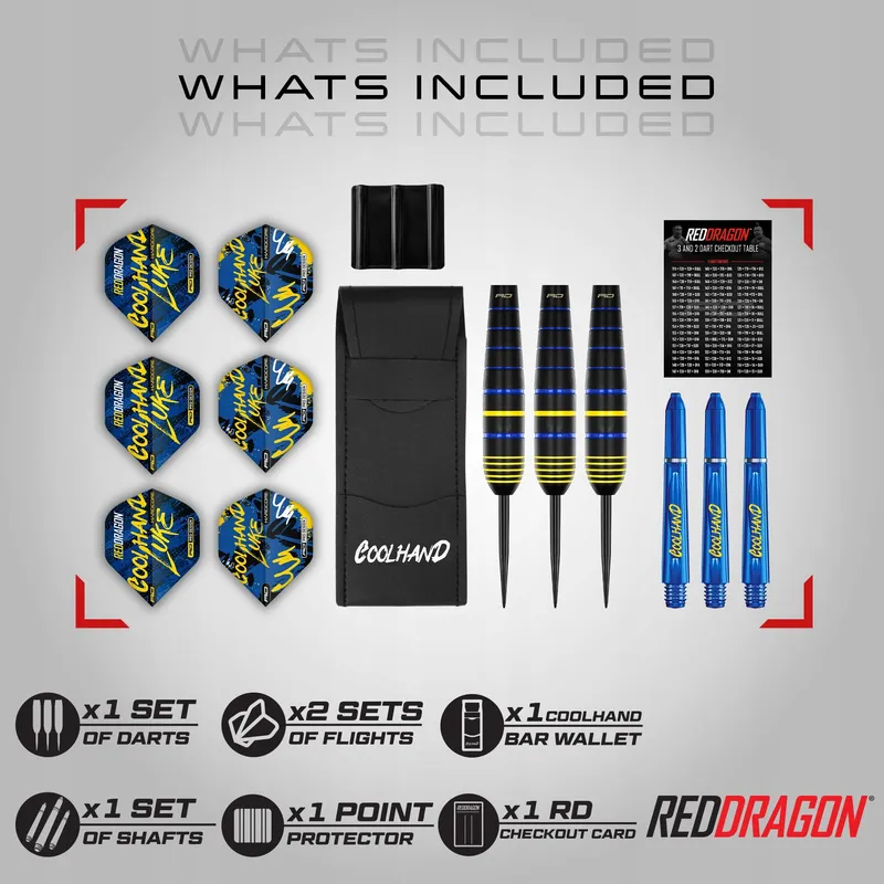 RED DRAGON Luke Humphries Coolhand Dartset 22g Flights Shafts — foto 2