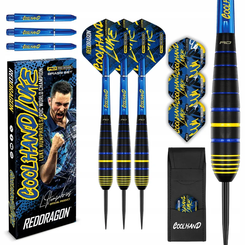 RED DRAGON Luke Humphries Coolhand Dartset 22g Flights Shafts — foto 1