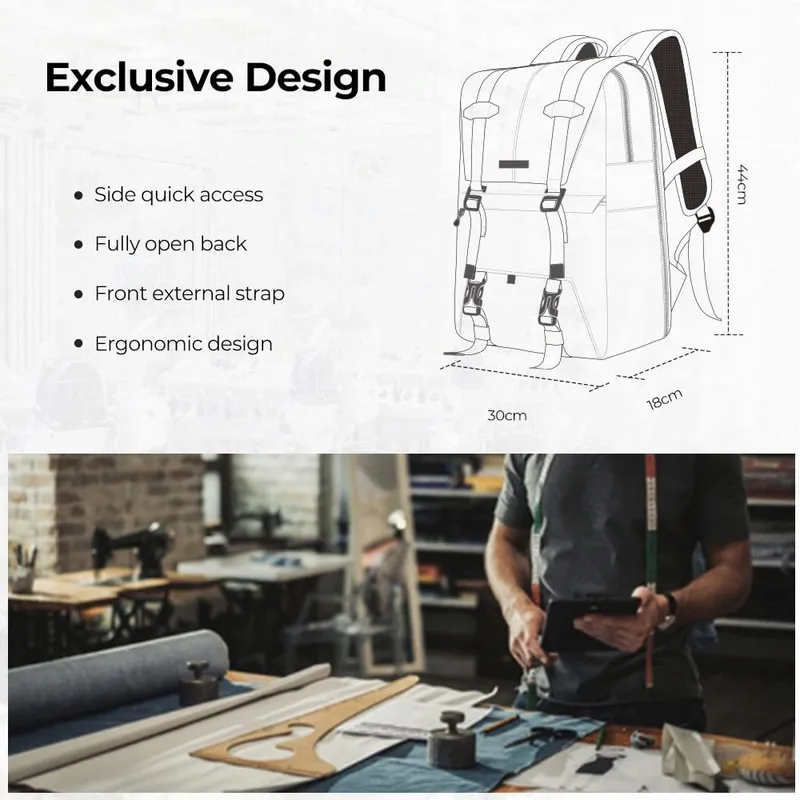 K&F CONCEPT Camerarugzak 20L Laptopvak 15-15.6 Inch — foto 3