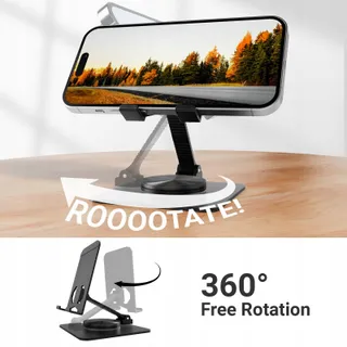 EUQVUNN Draaibare Telefoonhouder Verstelbaar Zwart — miniatuur 4