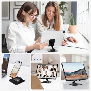 EUQVUNN Draaibare Telefoonhouder Verstelbaar Zwart — miniatuur 5