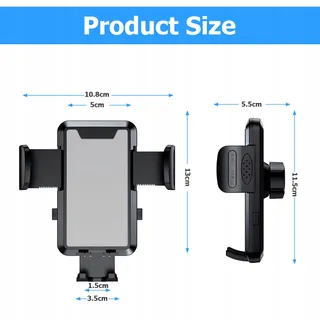 JNNJ Autohouder Telefoon 360° Verstelbaar Universeel Grijs — miniatuur 2