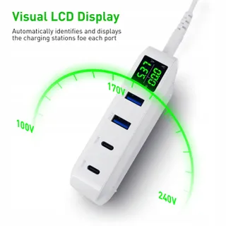 IOUGDSEC Laadstation 70W 4 Poorten PD20W QC3.0 Voor iPhone iPad — miniatuur 4
