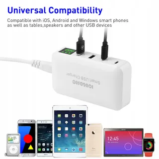 IOUGDSEC Laadstation 70W 4 Poorten PD20W QC3.0 Voor iPhone iPad — miniatuur 5
