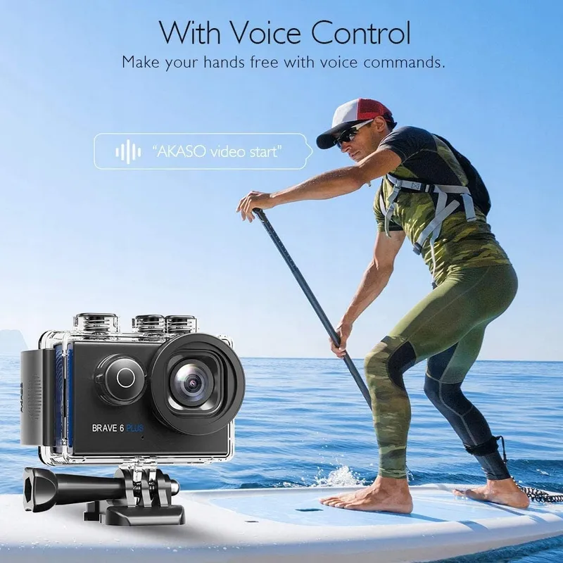 AKASO Sportcamera 4K 30FPS 20MP WiFi Touchscreen EIS 4X Zoom 40m — foto 4