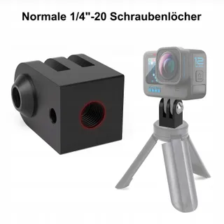HSU Aluminium Statiefhouder GoPro 2 Stuks Adapter Hero 12-3 Zwart — miniatuur 2