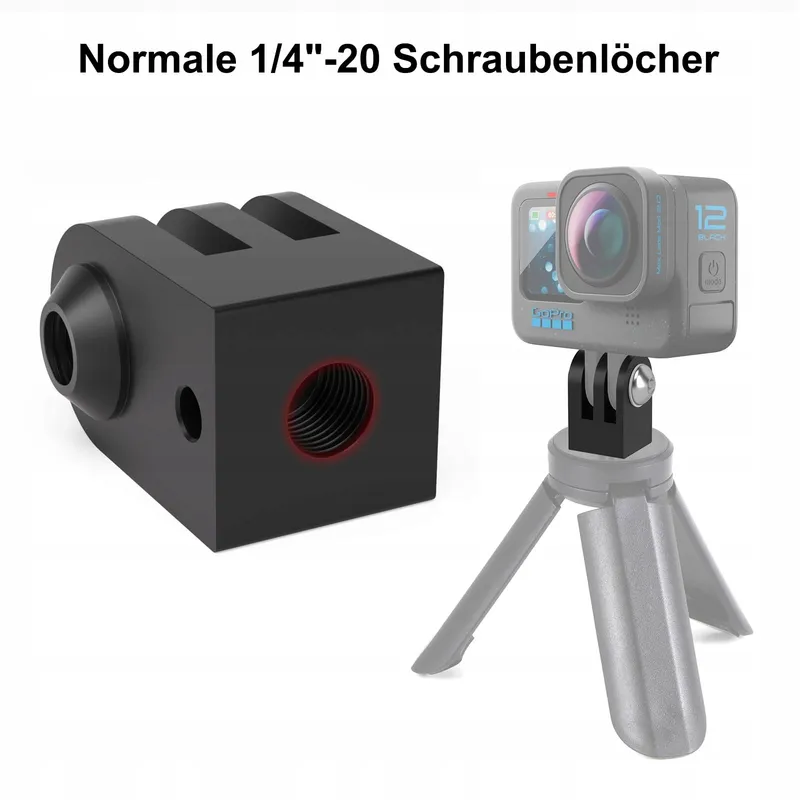 HSU Aluminium Statiefhouder GoPro 2 Stuks Adapter Hero 12-3 Zwart — foto 2