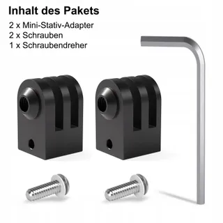 HSU Aluminium Statiefhouder GoPro 2 Stuks Adapter Hero 12-3 Zwart — miniatuur 6