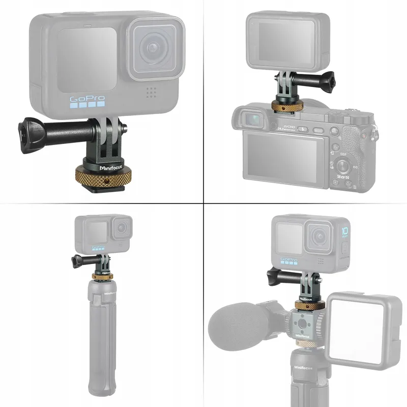 Cold Shoe Adapter GoPro DJI Osmo Action Campark Aluminium — foto 7