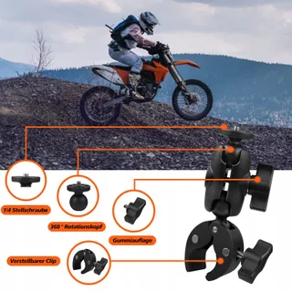 ZAKVOP Actiecamerahouder Motor Fiets 360° GoPro DJI Insta360 — miniatuur 4
