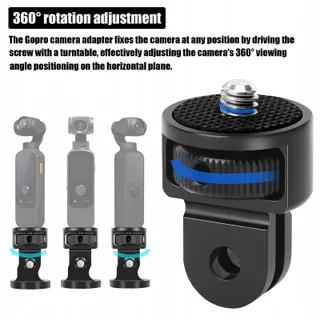 MIKQKY 2 Stuks Aluminium 1/4 Inch Statiefadapter voor Actiecamera's — miniatuur 4